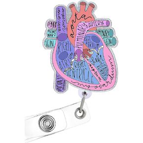 Plifal Badge Reel Holder Retractable with ID Clip for Nurse Nursing Name Tag Card Be Kind Boho Rainbow Nursing Student Teacher Doctor RN Medical Assistant Work Office Alligator Clip