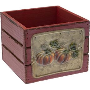 بوسطن إنترناشيونال خريف الخريف حصاد عيد الشكر حامل مناديل كوكتيل خشبي صغير، 5.5 × 4.5 بوصة، كستنائي in Kuwait