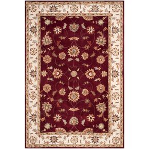 SAFAVIEH Total Performance Collection Runner Rug - 2'3" x 9', Red & Ivory, Hand-Hooked Oriental, Non-Shedding & Easy Care, Ideal for High Traffic Areas in Living Room, Bedroom (TLP725A)