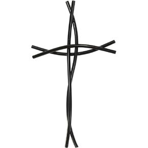 Dicksons Braided Black 16 x 9.5 Metal Hanging Wall Cross