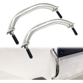 TuoP 9 inch Stainless Steel Handle Grab Handrail Grip, Boat Marine Hardware for Multipurpose, Mirror Polished (2PCS)