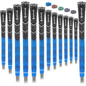 Saplize Cross Cord Golf Grips 13 Pack, Innovative Anti-slip Design, 13 Grips Hybrid Golf Club Grips, CL09 Series, Blue Midsize