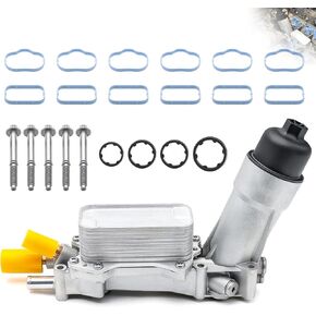 926-959 Aluminum Engine Oil Cooler for Jeep Cherokee Wrangler JK, Chrysler 300 Pacifica, Dodge Durango Journey Charger Challenger Grand Caravan, Ram ProMaster 1500 2500 3500 Oil Filter Housing Adapter