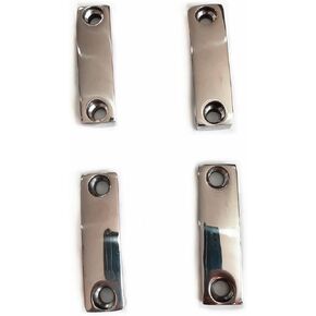NRC&XRC 4 Pieces Boat Fender Lock Deck Fitting, Marine 316 Stainless Steel Connecting Bridge Boat Fender Lock Eye Strap Loop Tie Down Anchor Rope Yacht