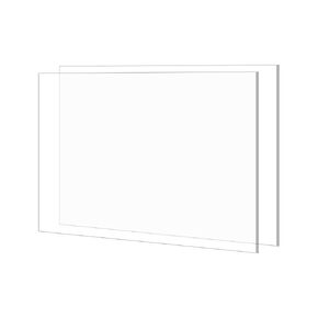 MECCANIXITY Acrylic Sheet, 16 Inch x 12 Inch PMMA Clear Crystal Acrylic Sheets for Art Design, Photo Frame, DIY Display Projects Pack of 2