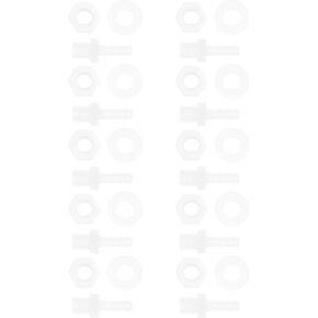 Plastic Hose Barb Fittings, 5/32" Barb M8 External Thread Adapter Connector Kit PP Clear, 1 Set