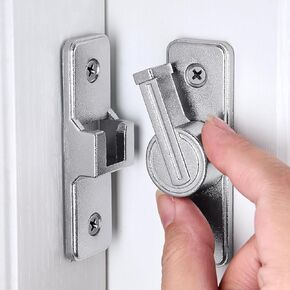 90 Degree Barn Door Latches,Heavy Sliding Barn Door Latches Door Lock,Door Security Sliding Door Latch Lock fo Cabinets Bathroom Barn Door Garden Window Garage Door (Black (Luminous)_ 1 Pack)