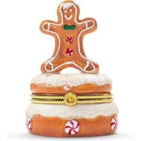 Gingerbread Man Christmas Candle, Icing Gingersnap Scented, 100% Soy Wax, Tea Light Candle Holder, Perfect for Gift Giving and Table Decor