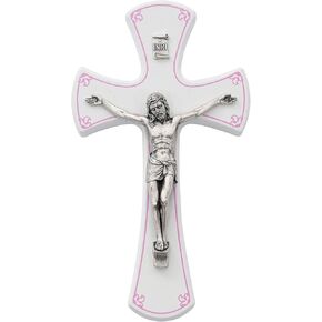 7 White/Silver Crucifix/Pink"