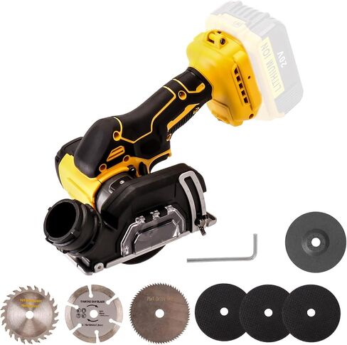 Cordless Cut Off Tool Compatible with Dewalt 20V MAX Battery, tile Saw Brushless and Compact, Tile Cutter with 7 Saw 3" Blades for Soft Metal, Wood, Tile and Plastic (Bare Tool Only） in Kuwait