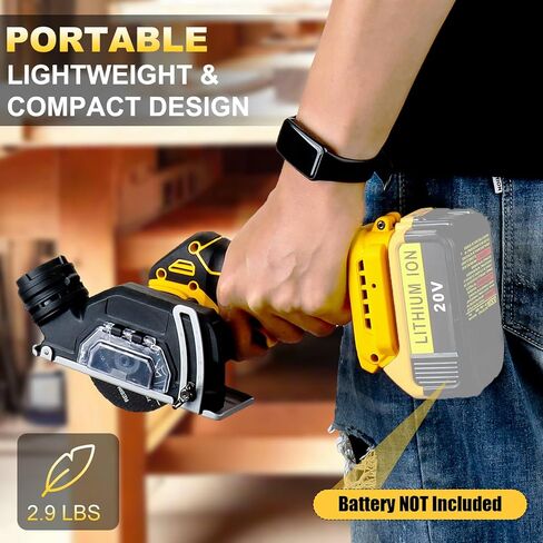 Cordless Cut Off Tool Compatible with Dewalt 20V MAX Battery, tile Saw Brushless and Compact, Tile Cutter with 7 Saw 3" Blades for Soft Metal, Wood, Tile and Plastic (Bare Tool Only） in Kuwait