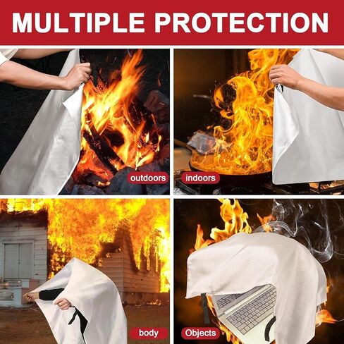 Emergency Fire Blanket for Home and Kitchen Fiberglass Fire Suppression Blanket (39''X39'') Great for School, Fireplace, Grill, Car, Office, Warehouse (1PCS) in Saudi Arabia