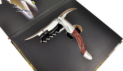 Legnoart Amarone Stainless Steel Sommelier Corkscrew with Dark Pakkawood Handle in Saudi Arabia