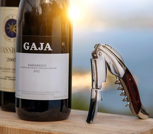 Legnoart Amarone Stainless Steel Sommelier Corkscrew with Dark Pakkawood Handle in Saudi Arabia