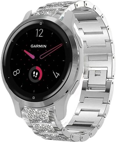 Compatible for Garmin Venu 2S Band, Youkei Jewelry Metal Rhinestone Diamond Bling Compatible for Garmin Venu 2S / Venu 2 Smartwatch in Kuwait