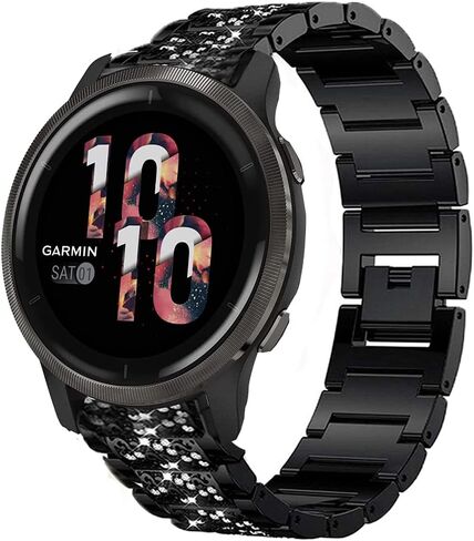Compatible for Garmin Venu 2S Band, Youkei Jewelry Metal Rhinestone Diamond Bling Compatible for Garmin Venu 2S / Venu 2 Smartwatch in Kuwait