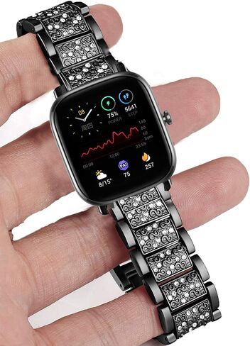 Compatible for Garmin Venu 2S Band, Youkei Jewelry Metal Rhinestone Diamond Bling Compatible for Garmin Venu 2S / Venu 2 Smartwatch in Kuwait