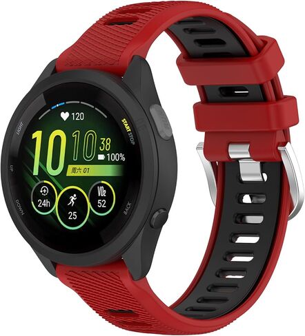 متوافق مع Garmin Forerunner 245/645 Watch Band/645/245 Music Band 20mm بديل من السيليكون لساعات المعصم وحزام المعصم الرياضي Vivoavtive 3/Venu/Venu SQ/Garminmove Luxe للرجال والنساء in Saudi Arabia