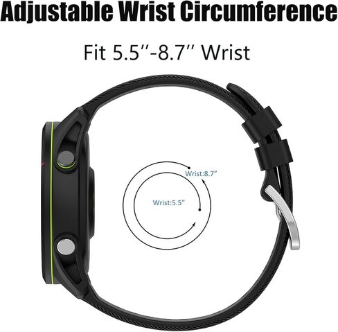 متوافق مع Garmin Forerunner 245/645 Watch Band/645/245 Music Band 20mm بديل من السيليكون لساعات المعصم وحزام المعصم الرياضي Vivoavtive 3/Venu/Venu SQ/Garminmove Luxe للرجال والنساء in Saudi Arabia