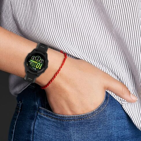 متوافق مع Garmin Forerunner 245/645 Watch Band/645/245 Music Band 20mm بديل من السيليكون لساعات المعصم وحزام المعصم الرياضي Vivoavtive 3/Venu/Venu SQ/Garminmove Luxe للرجال والنساء in Saudi Arabia