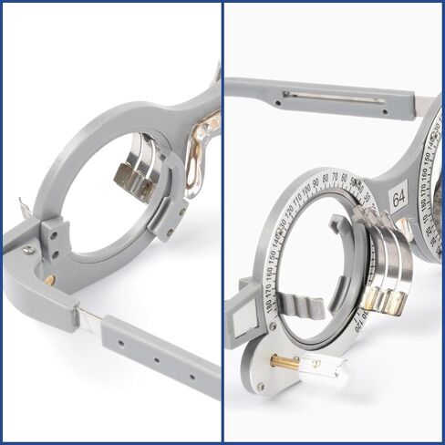 Optical Trial Lens Frame Fixed PD 64mm Optometry Frame with Adjustable Temple Arms - Suitable for Optometrists in Kuwait