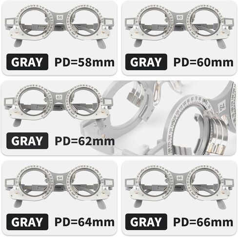Optical Trial Lens Frame Fixed PD 64mm Optometry Frame with Adjustable Temple Arms - Suitable for Optometrists in Kuwait