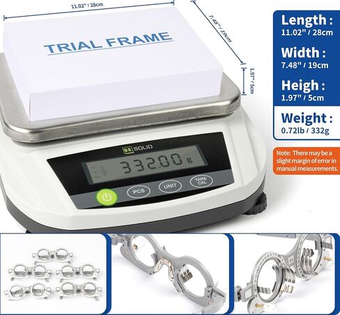 Optical Trial Lens Frame Fixed PD 64mm Optometry Frame with Adjustable Temple Arms - Suitable for Optometrists in Kuwait