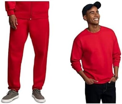 مجموعة بنطال رياضي وسويت شيرت من Fruit of the Loom Eversoft، مقاس 3X-Large باللون الأحمر in Saudi Arabia