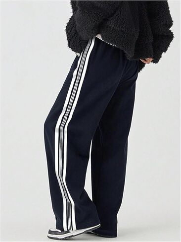 Verdusa Women's Loose Sweatpants Striped High Waisted Drawstring Sweat Pants in Saudi Arabia