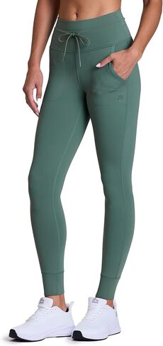 سروال ضيق نسائي مبطن بالصوف من Avalanche مع حزام خصر برباط، بنطلون رياضي مناسب للركض والقرفصاء للمشي لمسافات طويلة مع جيوب in Kuwait