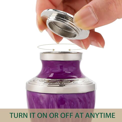Small Urns for Ashes,urn for Ashes for Adult Male and Women,Small urns for Human Ashes Keepsake （Purple） in Saudi Arabia