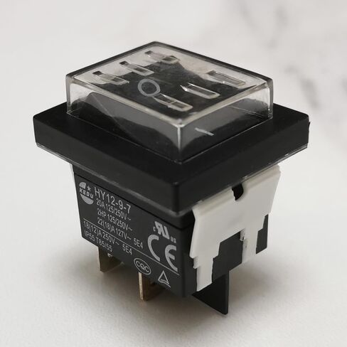 2Pieces KEDU HY12-9-7 Waterproof Rocker Switch ON-Off Push Button Switches for Household Electrical Appliances and Similar Device 20A 125V/250V in Saudi Arabia