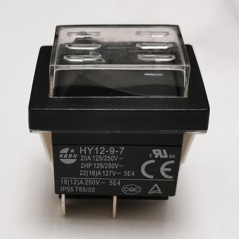 2Pieces KEDU HY12-9-7 Waterproof Rocker Switch ON-Off Push Button Switches for Household Electrical Appliances and Similar Device 20A 125V/250V in Saudi Arabia
