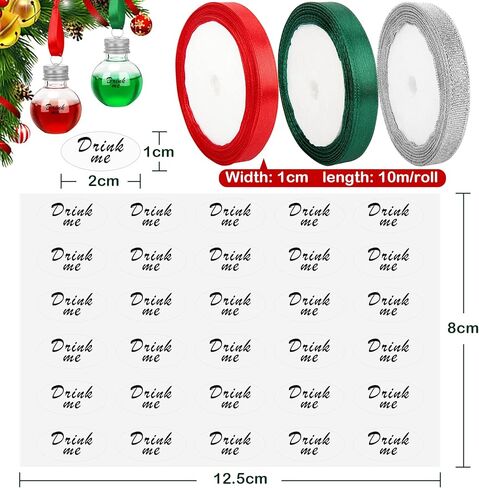30 قطعة من كرات عيد الميلاد الخمرية، شجرة عيد الميلاد المعلقة الحلي البلاستيكية الشفافة لمبات قابلة للتعبئة كرة قلادة مع أغطية لولبية وأشرطة لديكور حفلة عيد الميلاد المنزلية in Kuwait