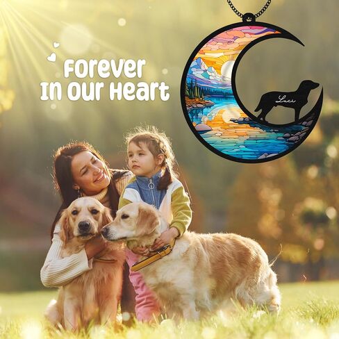 6 بوصات مصغرة من Schnauzers Dog تذكارية Suncatcher شخصية اسم الكلب زخرفة هدايا التعاطف لمحبي الكلاب الحيوانات الأليفة الفجيعة هدية تذكار الكلب نافذة السيارة المعلقة SCD-B2-6-79 in Kuwait