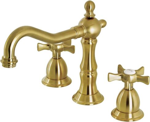 Kingston Brass KS1977NX Hamilton Widespread Bathroom Faucet, Brushed Brass in Saudi Arabia