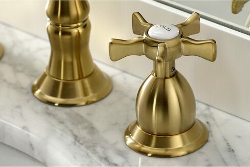 Kingston Brass KS1977NX Hamilton Widespread Bathroom Faucet, Brushed Brass in Saudi Arabia