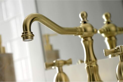 Kingston Brass KS1977NX Hamilton Widespread Bathroom Faucet, Brushed Brass in Saudi Arabia