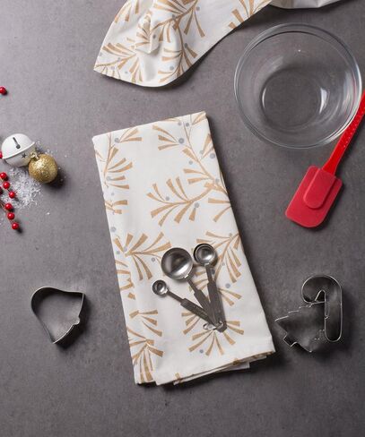 DII Christmas Dish Towels Decorative Metallic Holiday Kitchen Towel Set, 18x28, Gold Collage, 2 Count in Kuwait