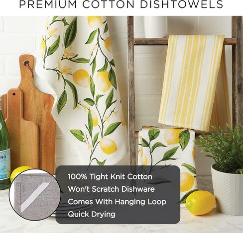 DII Christmas Dish Towels Decorative Metallic Holiday Kitchen Towel Set, 18x28, Gold Collage, 2 Count in Kuwait