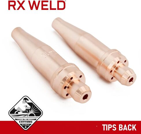 RX WELD 0-3-101 Acetylene Cutting Torch Tips, Fit V-Style Light/Medium Duty Torch - Pack of 2 (0-3-10) in Kuwait