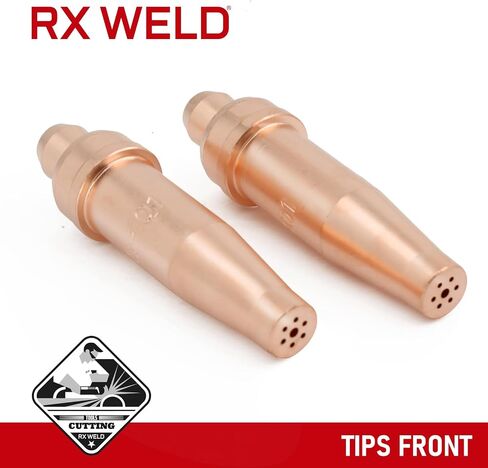 RX WELD 0-3-101 Acetylene Cutting Torch Tips, Fit V-Style Light/Medium Duty Torch - Pack of 2 (0-3-10) in Kuwait
