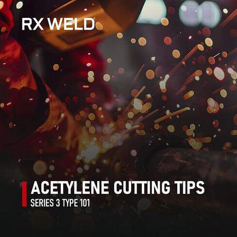 RX WELD 0-3-101 Acetylene Cutting Torch Tips, Fit V-Style Light/Medium Duty Torch - Pack of 2 (0-3-10) in Kuwait