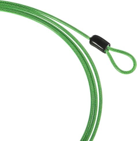 4 Pack Security Cable - Plastic Coated Steel Locking Rope Apply to Outdoor/Bicycle/Travel (2.5mmx2m, Transparent) in Kuwait