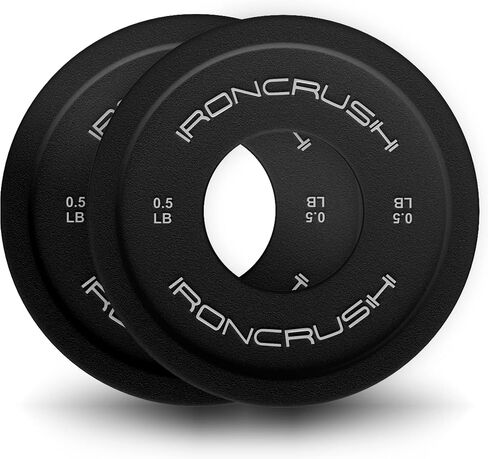 ألواح الأوزان الجزئية من Iron Crush - لوحات أولمبية بفتحات مركزية محسنة - مطاط بكر متين ومقاوم للصدمات - معدات رياضية لتدريب القوة والتحمل in Saudi Arabia