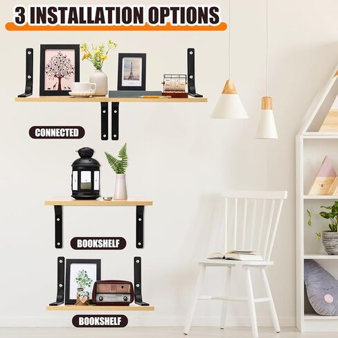 Pinkunn 3 مجموعة أرفف عائمة عميقة 16 عرض × 12 عمق رف خشبي ريفي رف عائم للجدار معلق على الحائط أرفف جدارية عائمة عميقة، أرفف مثبتة على الحائط لغرفة النوم والحمام والمطبخ in Kuwait