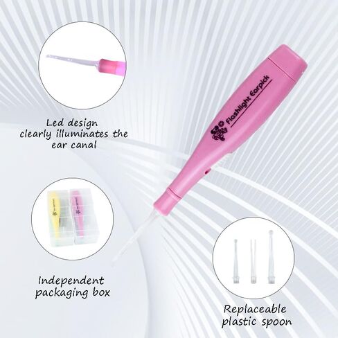 12 Pieces Ear Wax Removal Tool with LED Light for Cleaning Earwax Reusable Ear Pick Tweezer Ear Cleaner for Adults and Kids Ear Health Care in Saudi Arabia