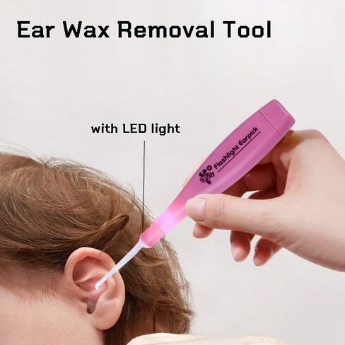12 Pieces Ear Wax Removal Tool with LED Light for Cleaning Earwax Reusable Ear Pick Tweezer Ear Cleaner for Adults and Kids Ear Health Care in Saudi Arabia