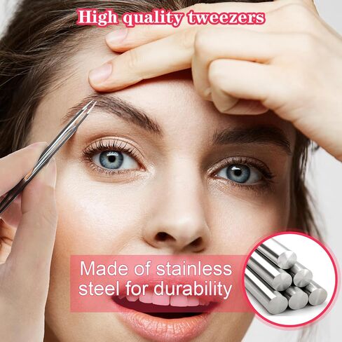 10X Makeup Magnifying Mirror with 2 Suction Cups, Magnified Makeup Mirror Handheld Mirror 10X Magnification 3.5" Portable Cosmetic Mirror withTweeze Set for Travel Makeup Bathroom(Black) in Saudi Arabia