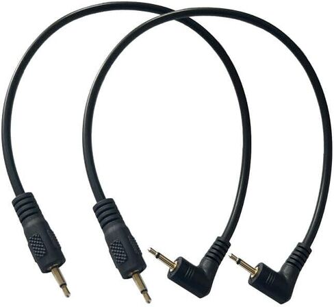 Seadream 2 Pack 2.5mm Angle Male Mono Plug to 2.5mm Angle Male Mono Jack Audio Cable 30cm (Angle M to Angle M) in Saudi Arabia